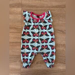 Tea Collection girls' butterfly one-piece romper size 0-3 months